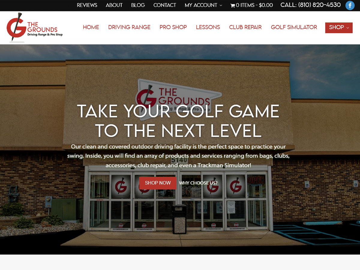 The Grounds Driving Range & Pro Shop Launches New Website